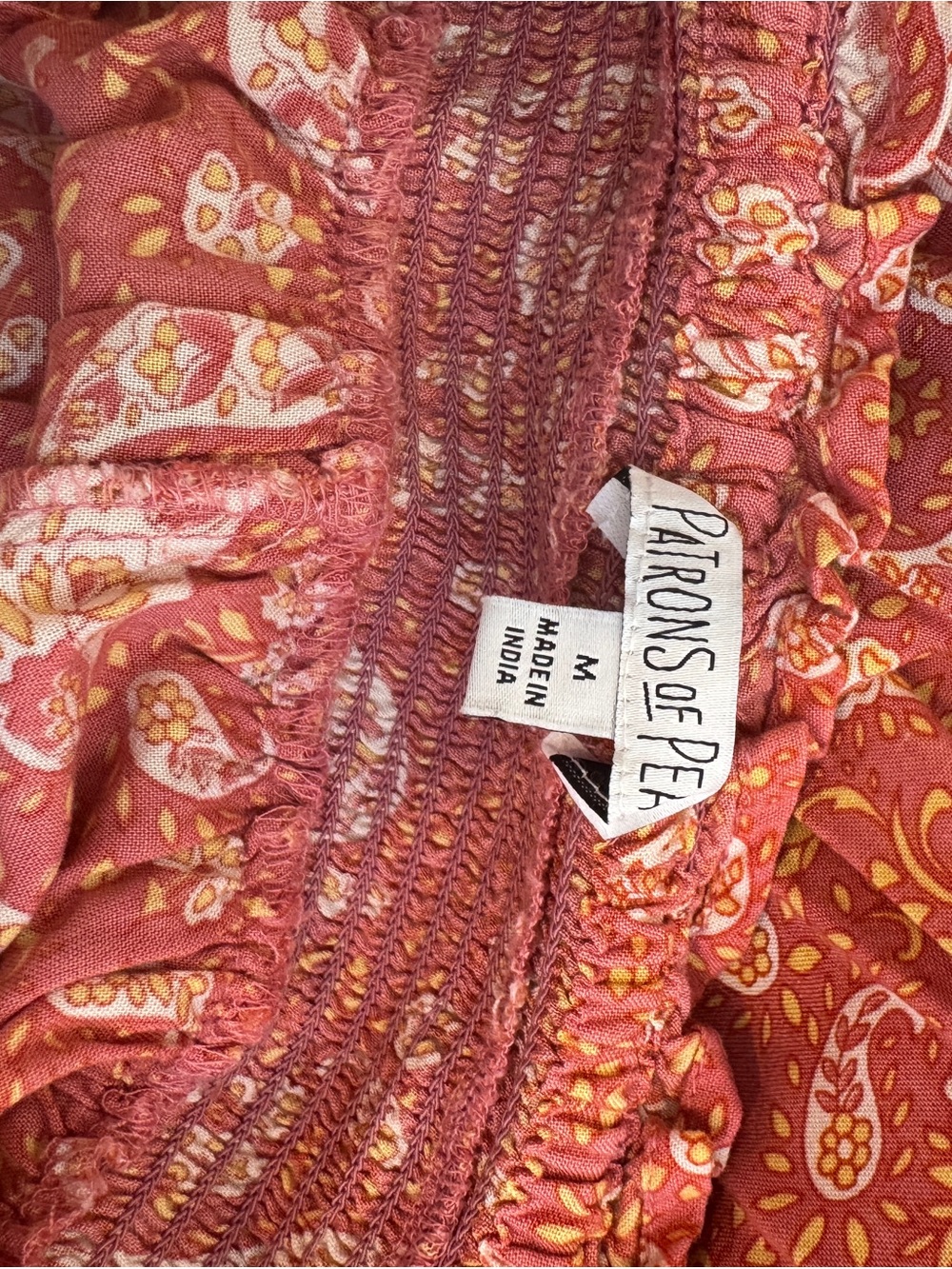 Patrons of Peace Rust Orange Paisley Florals Pants - Picture 3 of 4